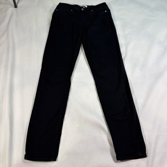 Paige Jeans Women’s Verdugo‎ Ultra Skinny 27 Black Shadow Rayon Blend Stretch - Picture 1 of 8